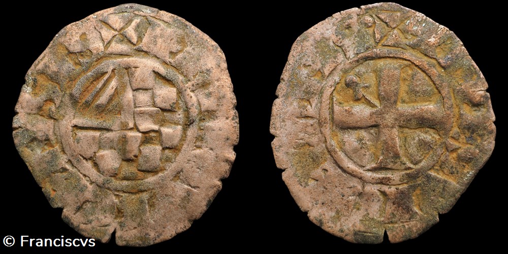 Denier - Jean III - Vicomté de Limoges monnaies europe medievale france feodales denier jean iii vicomte de limoges