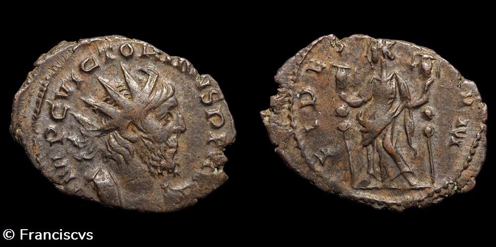 Victorin/Tetricus Hybride - FIDES MILITVM monnaies antiques a romaines imperiales republicaines victorin tetricus hybride fides militvm