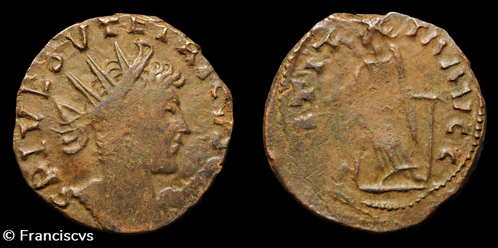Tetricus I et II (Imitation - hybride) - LAETITIA AVGG monnaies antiques romaines imperiales republicaines tetricus i et ii imitation hybride laetitia avgg