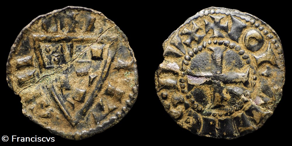 Obole - Jean 1er le Roux monnaies europe medievale france feodales obole jean 1er le roux