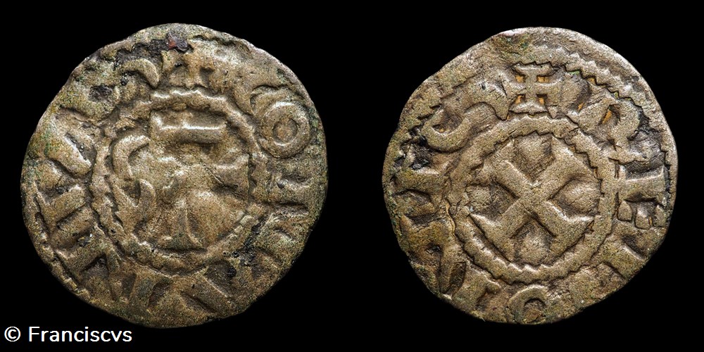 Denier - Conan III monnaies europe medievale france feodales denier conan iii