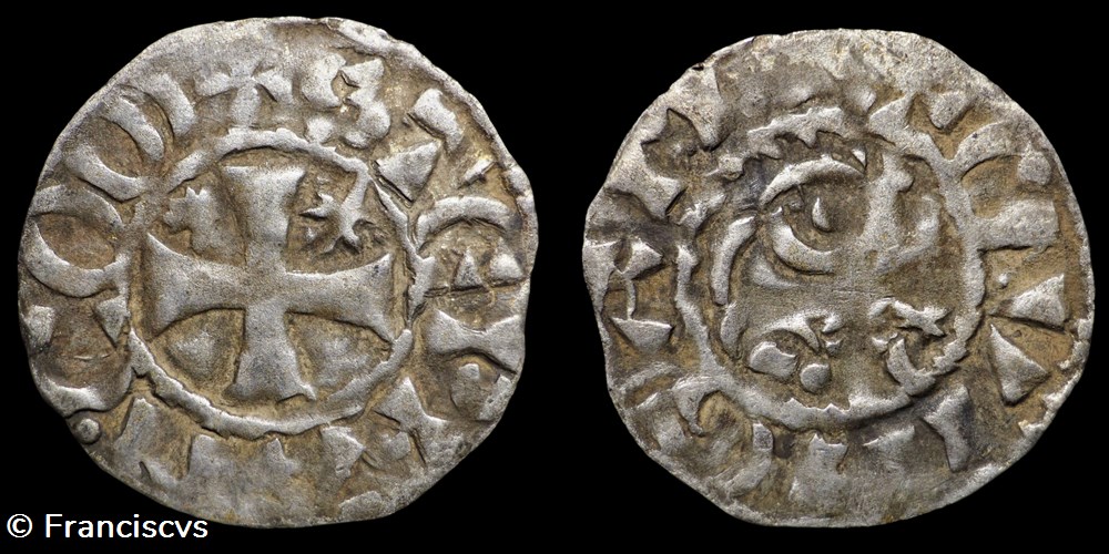 Denier - Etienne 1er (Penthièvre) - Immobilisé (Variante) monnaies europe medievale france feodales denier etienne 1er penthievre immobilise variante