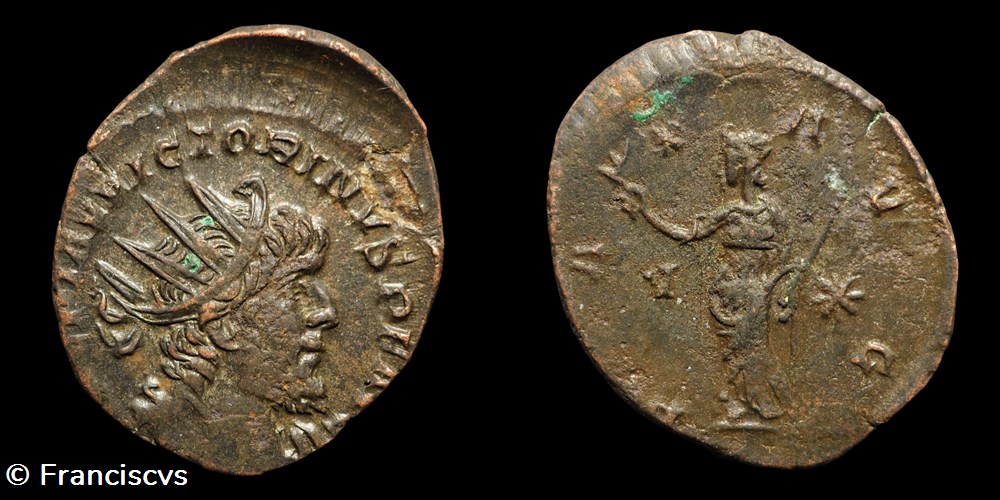 monnaies antiques romaines imperiales et republicaines victorin eg 189 pax avg v accident de frappe