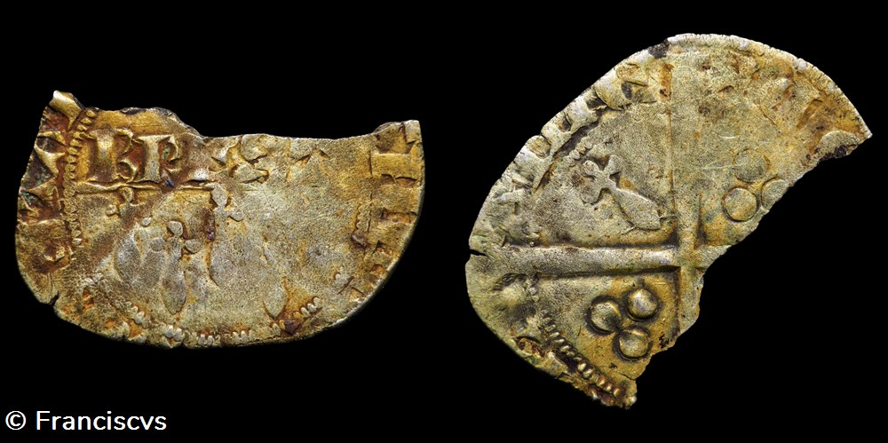 monnaies europe medievale france feodales demi gros jean iv brest