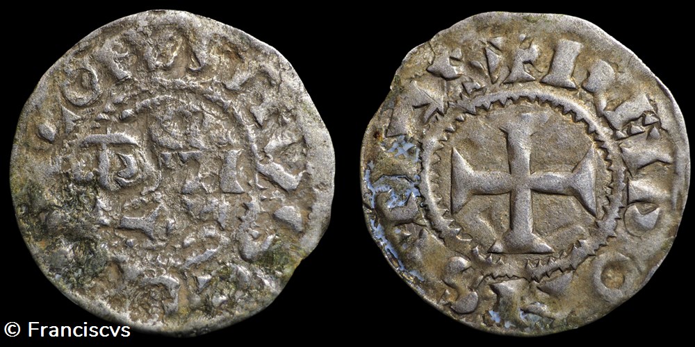 Denier - Conan II monnaies europe medievale france feodales denier conan ii