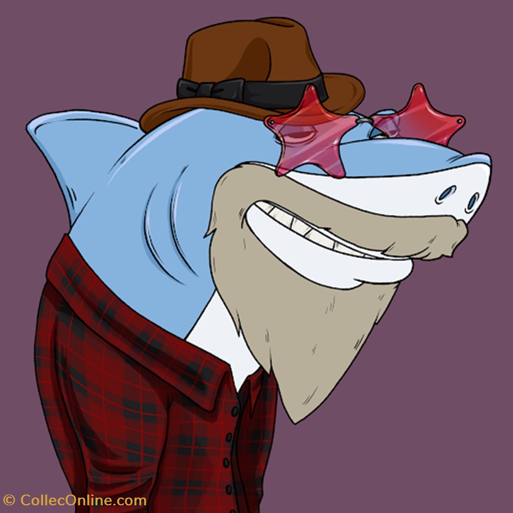 Snarky Shark #10 nft art snarky shark 10