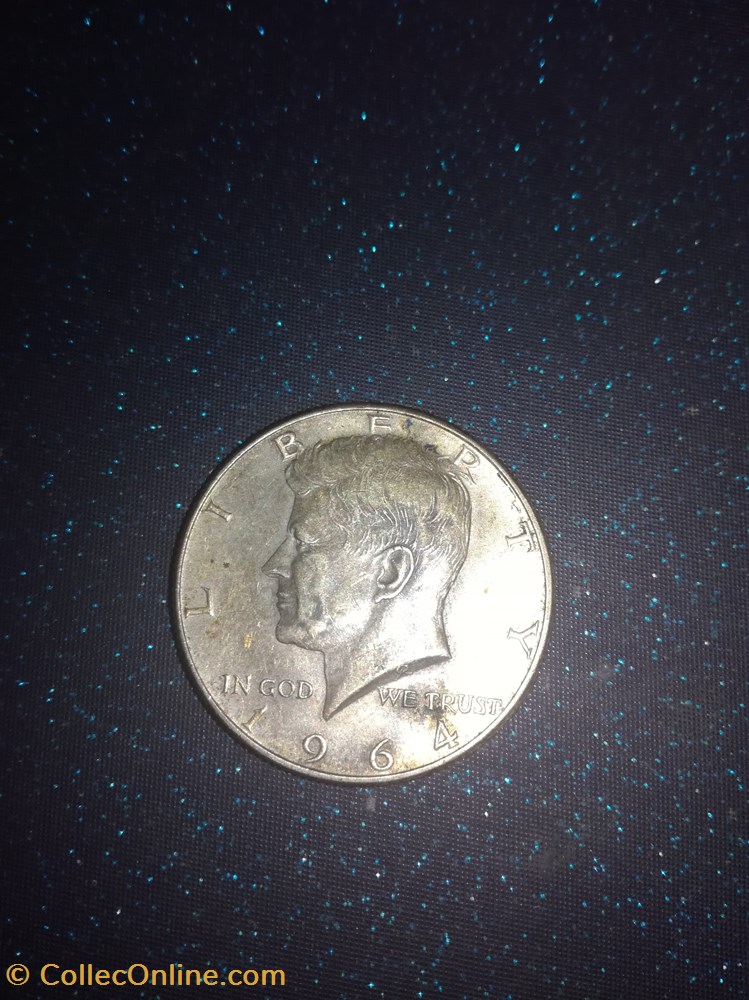 1964 ½ Dollar "Kennedy Half Dollar" 90% Silver monnaies monde etats unis 1964 dollar kennedy half dollar 90 silver