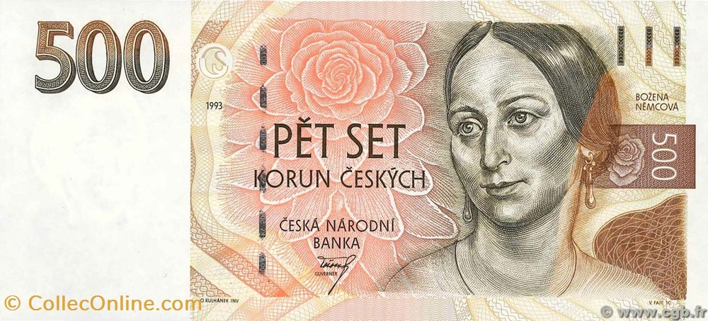 billets europe 500 korun republique tcheque