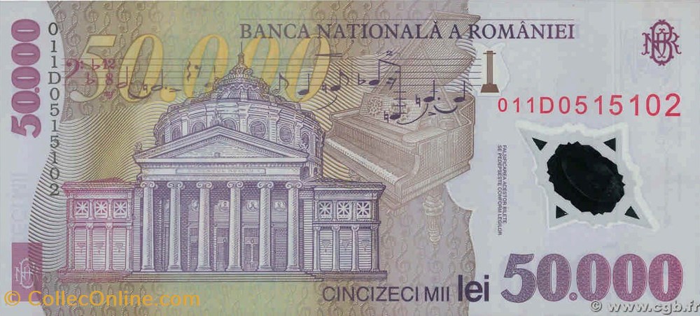 50.000 Lei - Roumanie billets europe 50 000 lei roumanie