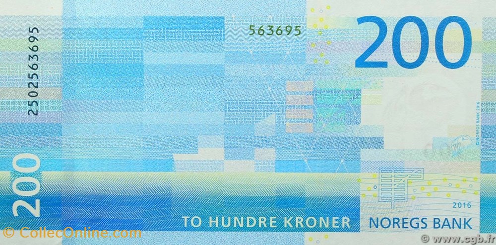 200 Kroner - Norvège billets europe 200 kroner norvege