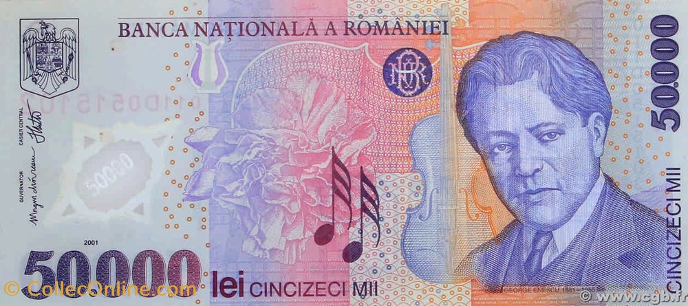 50.000 Lei - Roumanie billets europe 50 000 lei roumanie
