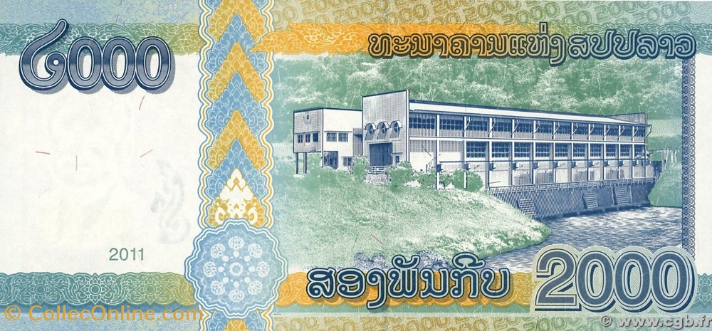 2000 Kip - Laos billets asie 2000 kip laos