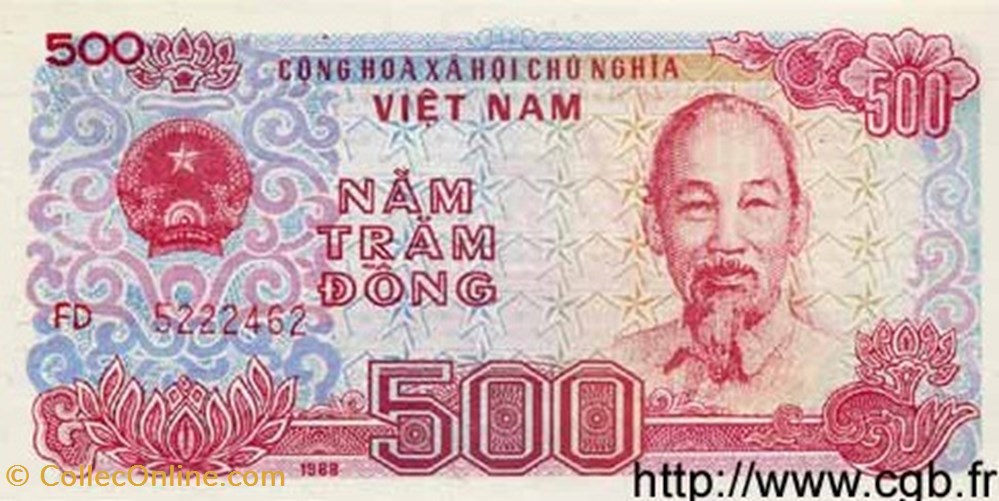 500 Dông - Viet Nam billets asie vietnam 500 dong viet nam