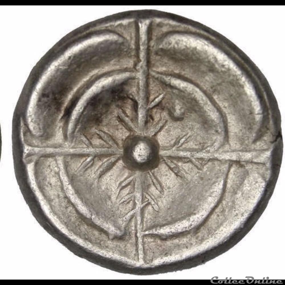 Savès 483 - Drachme imitation de Rhodé monnaie antique gauloise saves 483 drachme imitation de rhode