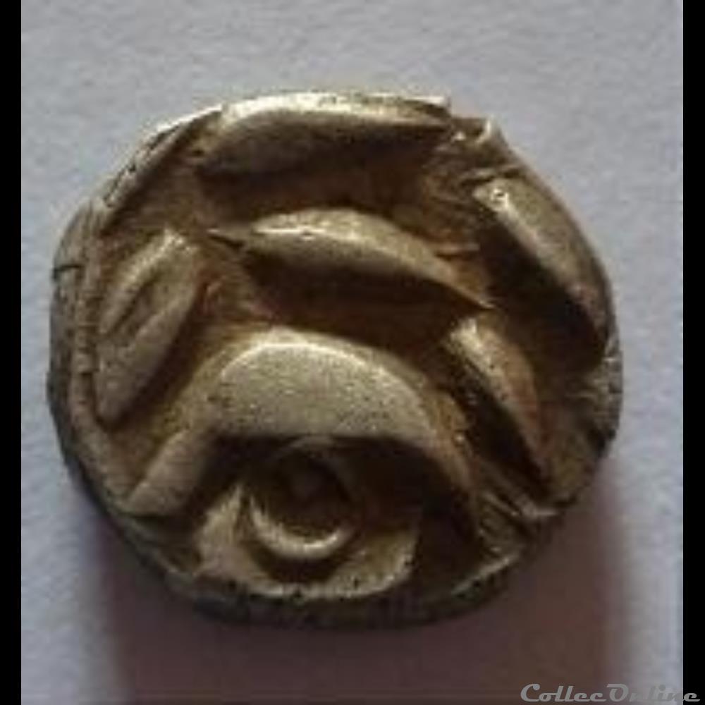 Savès 23 - Drachme à la tête Cubiste monnaie antique gauloise saves 23 drachme a la tete cubiste