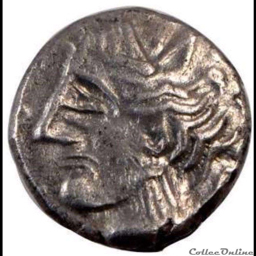 Savès 483 - Drachme imitation de Rhodé monnaie antique gauloise saves 483 drachme imitation de rhode