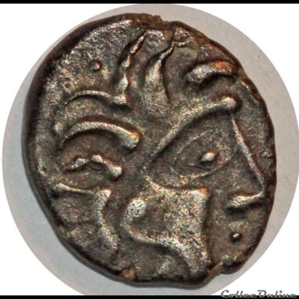 LT 4309 var - Drachme au sanglier monnaie antique gauloise lt 4309 var drachme au sanglier