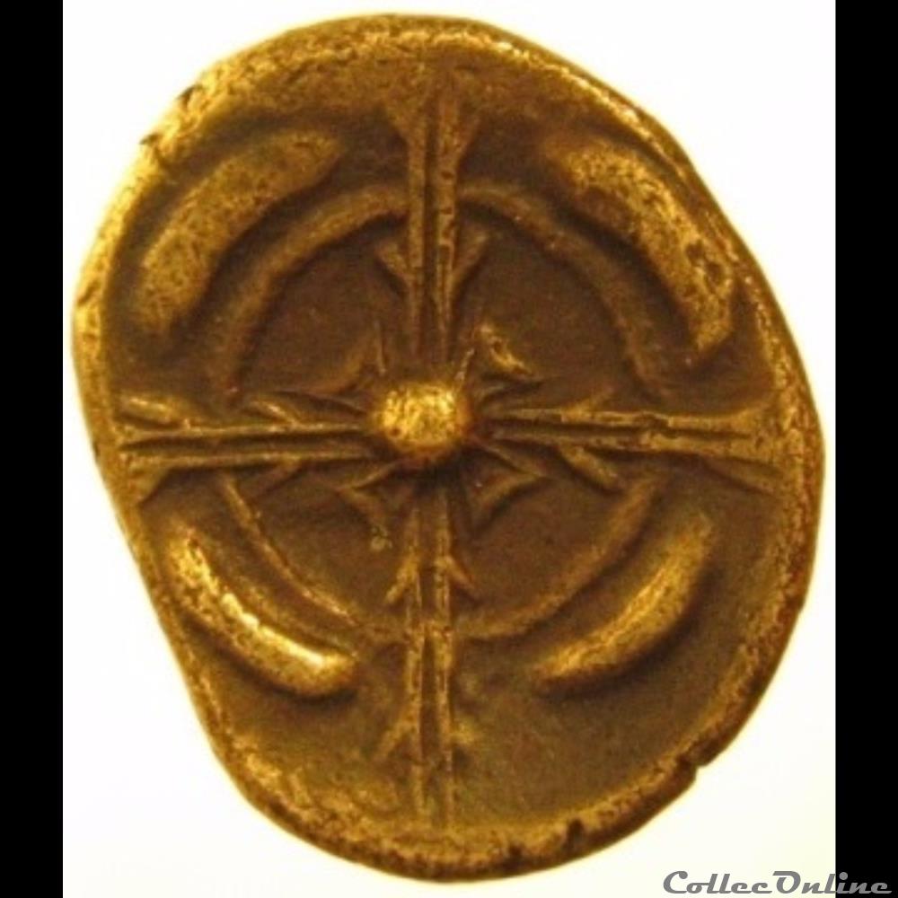 Savès 486 - Drachme imitation de Rhodé monnaie antique gauloise saves 486 drachme imitation de rhode