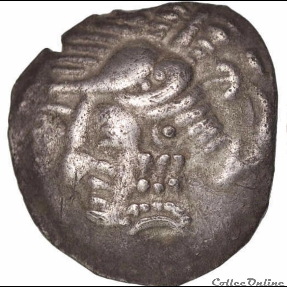 monnaie antique gauloise saves 486 drachme imitation de rhode
