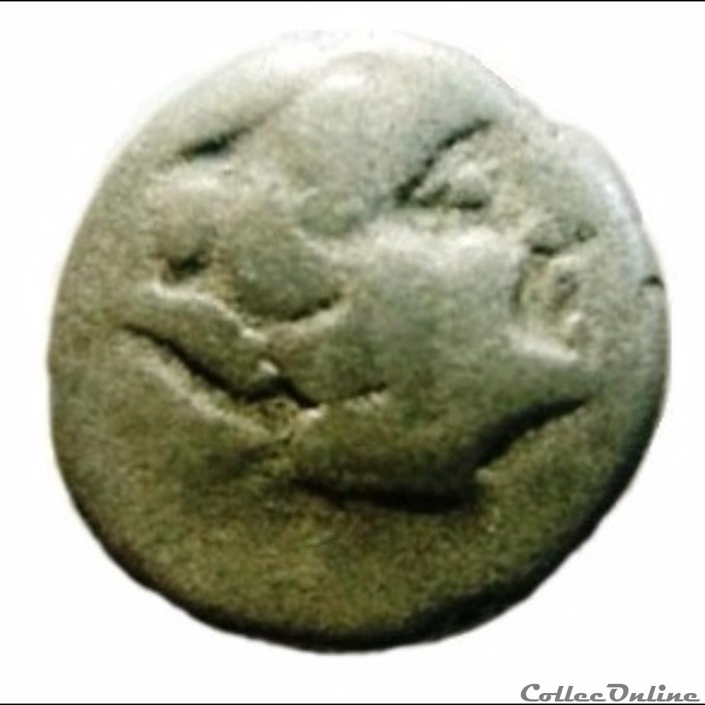 LT 4309 var - Drachme au sanglier monnaie antique gauloise lt 4309 var drachme au sanglier