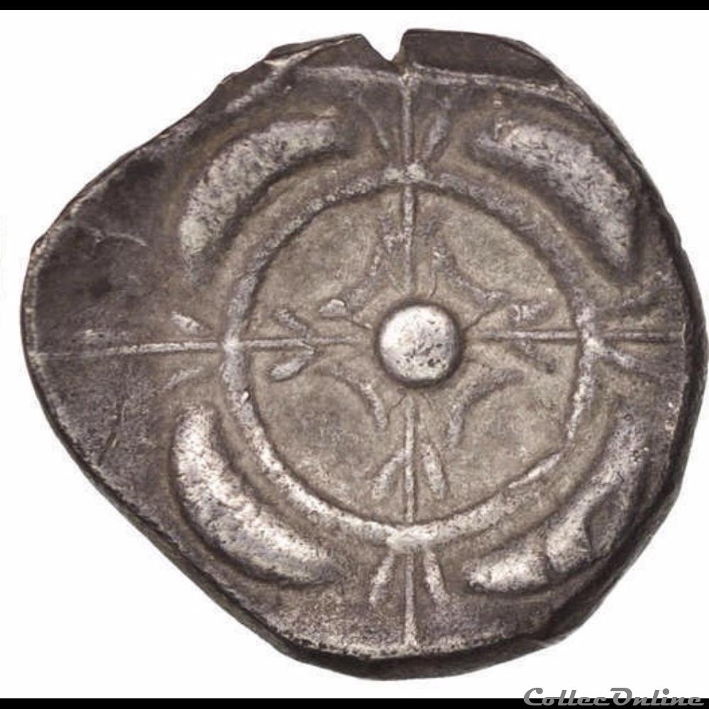 monnaie antique gauloise saves 486 drachme imitation de rhode