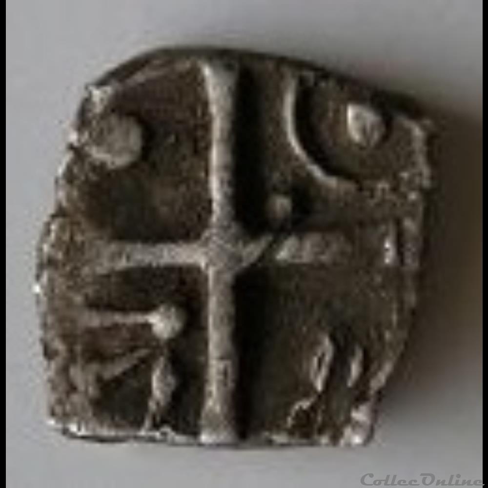 Savès : manque - Drachme à la tête triangulaire monnaie antique gauloise saves manque drachme a la tete triangulaire