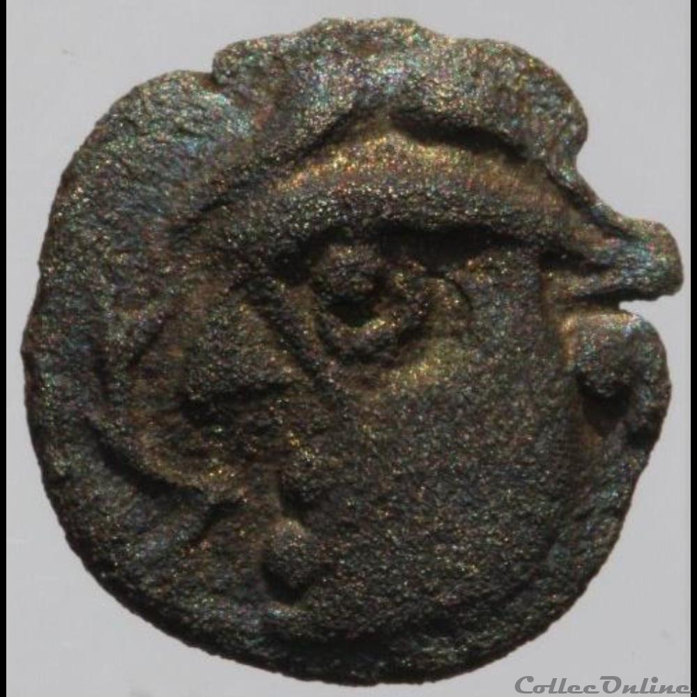 monnaie antique gauloise saves 404 obole a la tete cubiste
