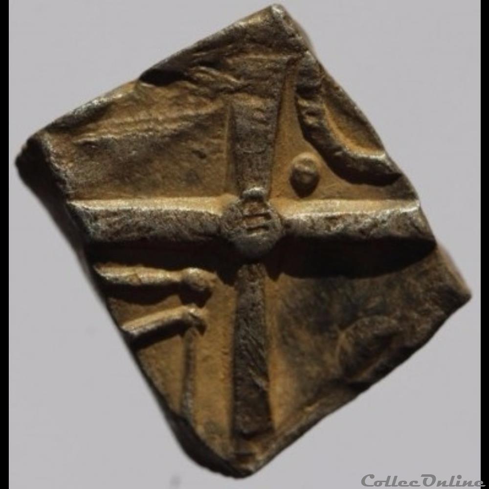 monnaie antique gauloise saves manque drachme a la tete triangulaire