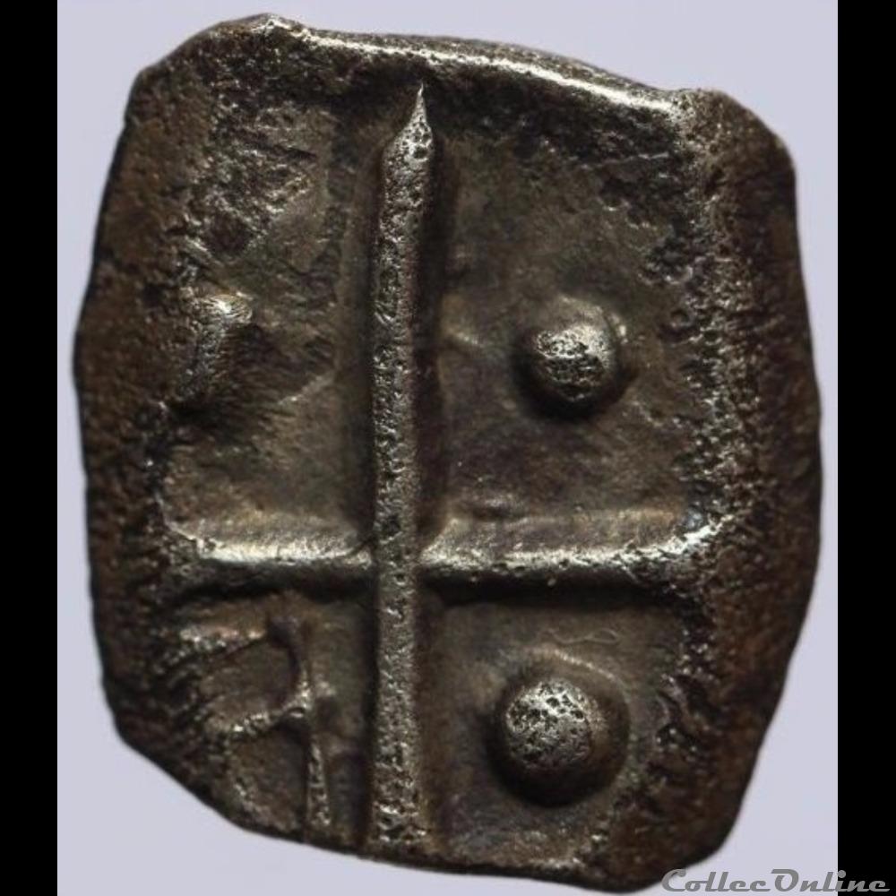 Savès 390 et 257 - Drachme au triskèle monnaie antique gauloise saves 390 et 257 drachme au triskele