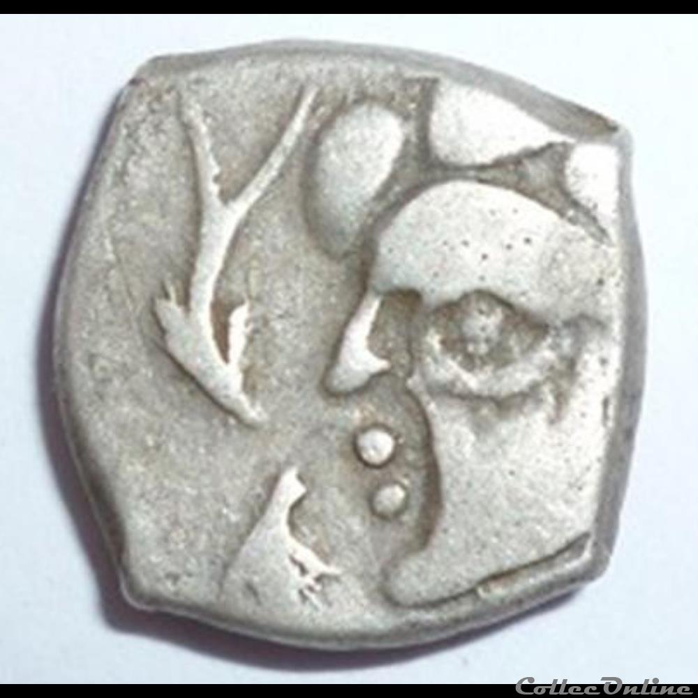 monnaie antique gauloise saves 1 drachme a la tete cubiste