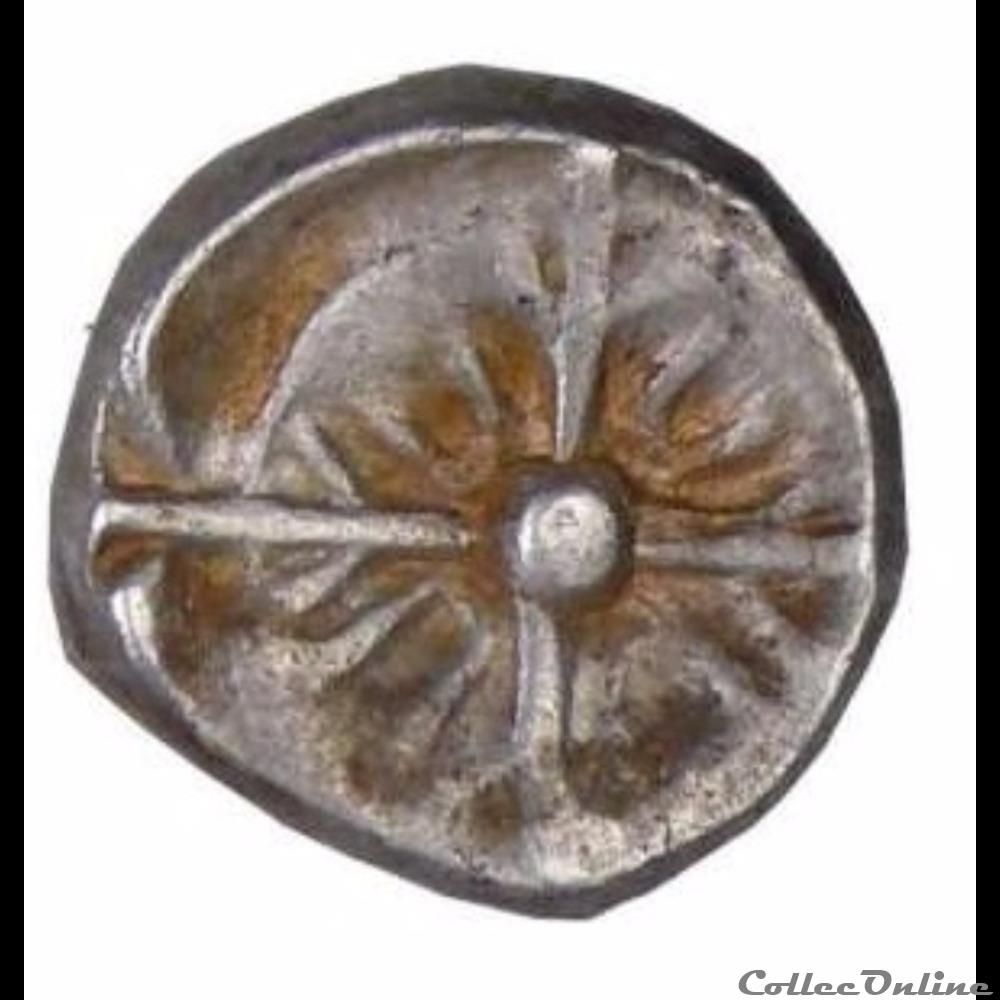 Savès 483 - Drachme imitation de Rhodé monnaie antique gauloise saves 483 drachme imitation de rhode