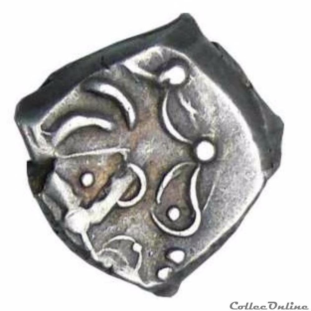Savès 119 - Drachme à la tête triangulaire monnaie antique gauloise saves 119 drachme a la tete triangulaire