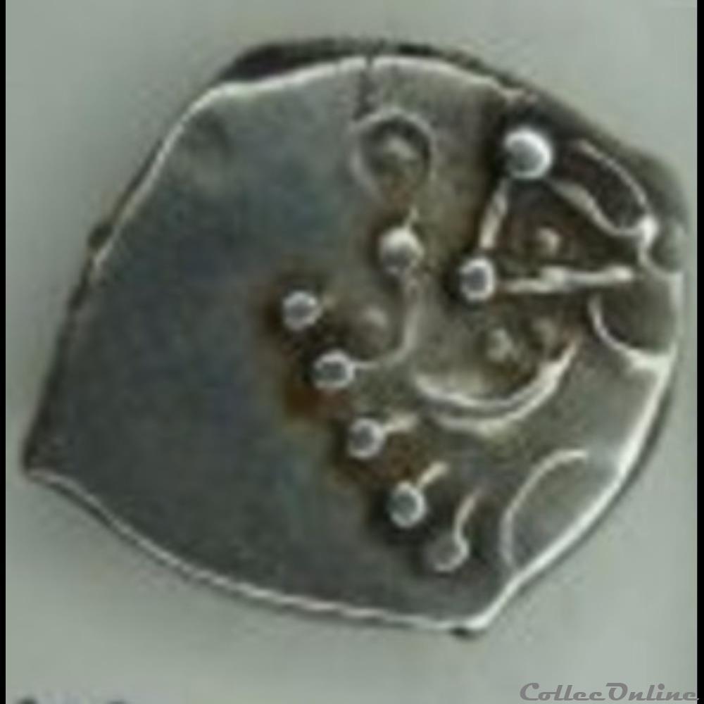 Savès 119 - Drachme à la tête triangulaire monnaie antique gauloise saves 119 drachme a la tete triangulaire