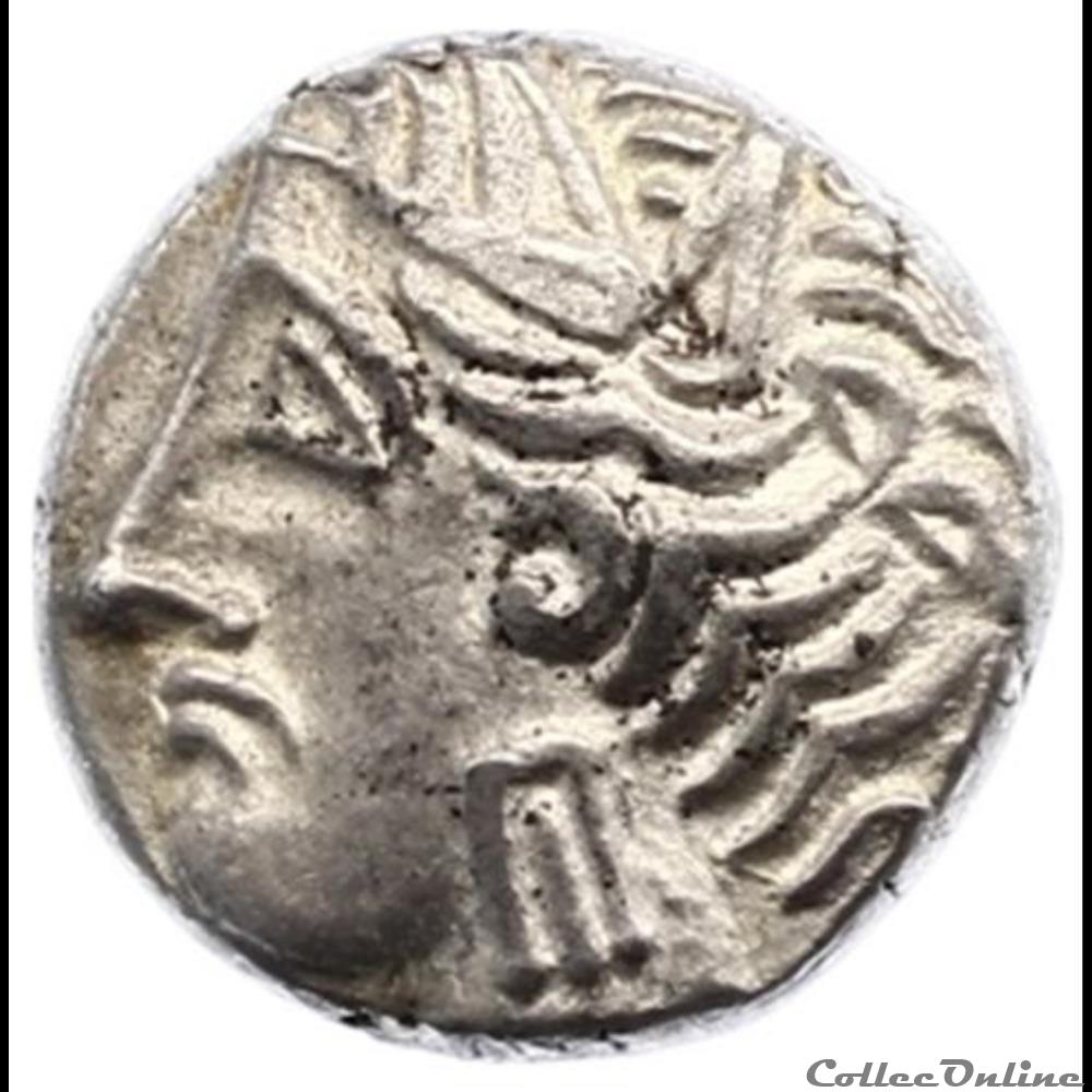 Savès 483 - Drachme imitation de Rhodé monnaie antique gauloise saves 483 drachme imitation de rhode