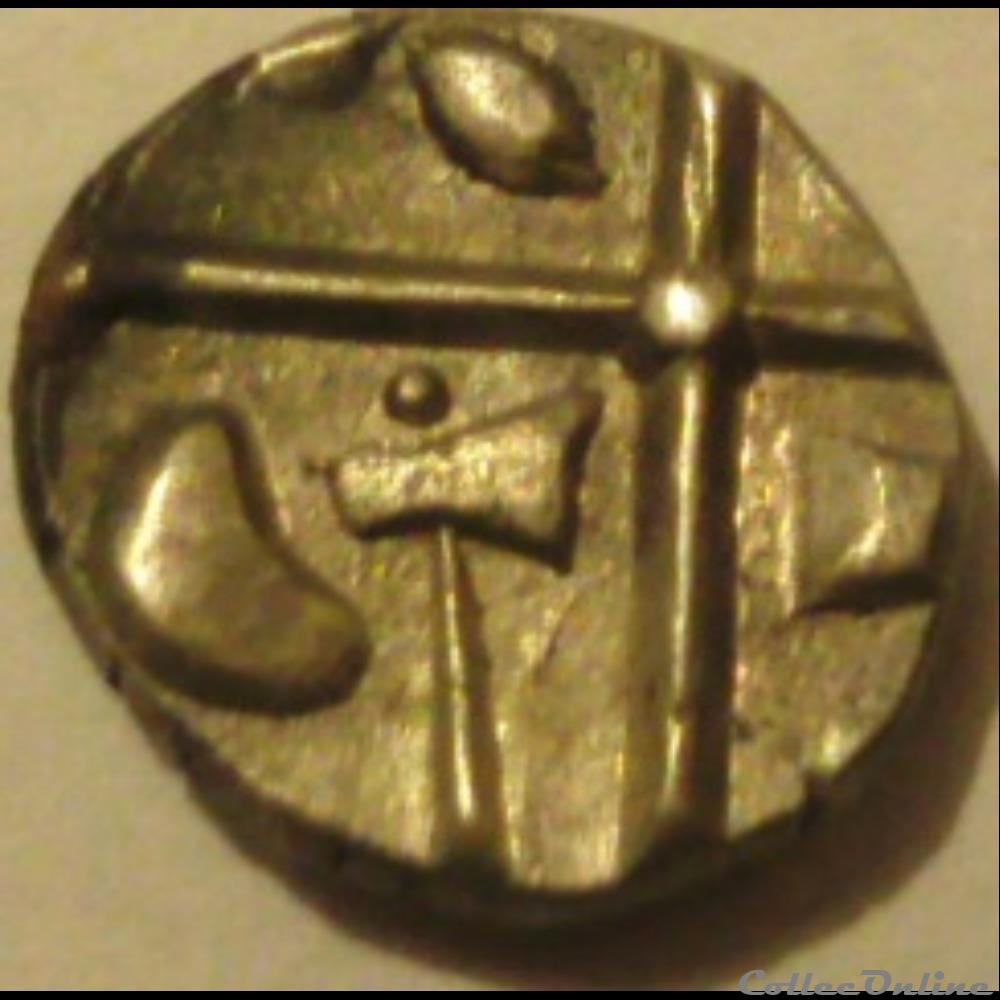 Savès 35 - Drachme à la tête Cubiste monnaie antique gauloise saves 35 drachme a la tete cubiste