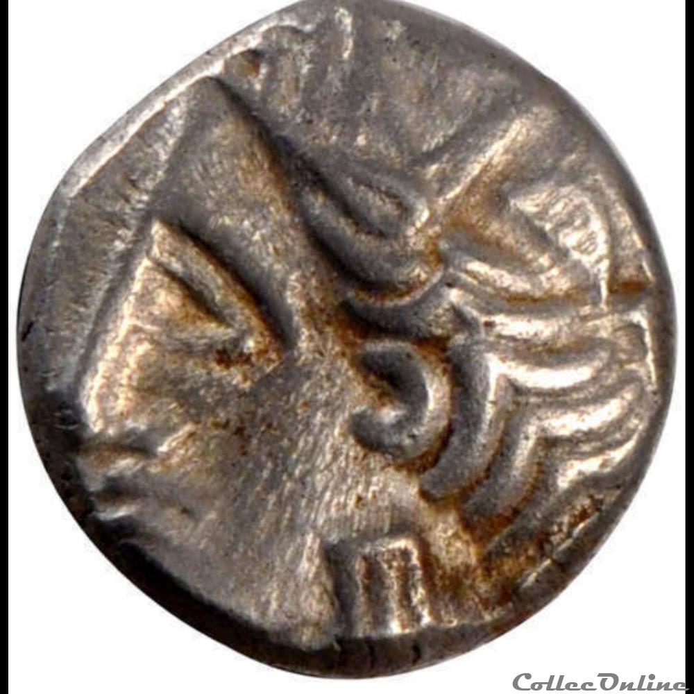 Savès 483 - Drachme imitation de Rhodé monnaie antique gauloise saves 483 drachme imitation de rhode
