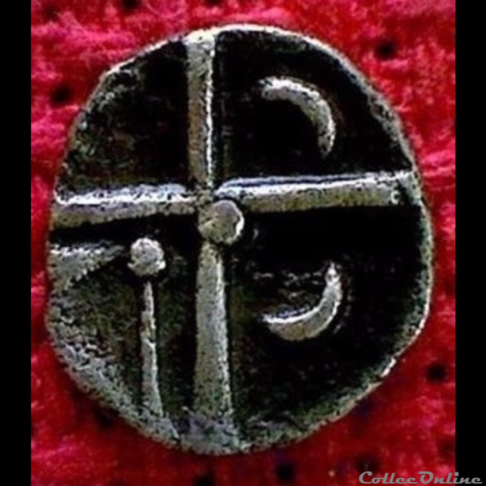 Savès 420 - 423 - Obole à la tête triangulaire monnaie antique gauloise saves 420 423 obole a la tete triangulaire
