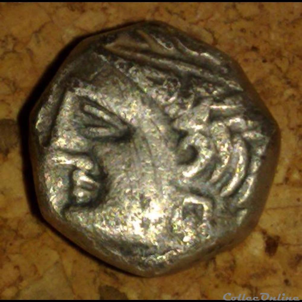 monnaie antique gauloise saves 483 drachme imitation de rhode