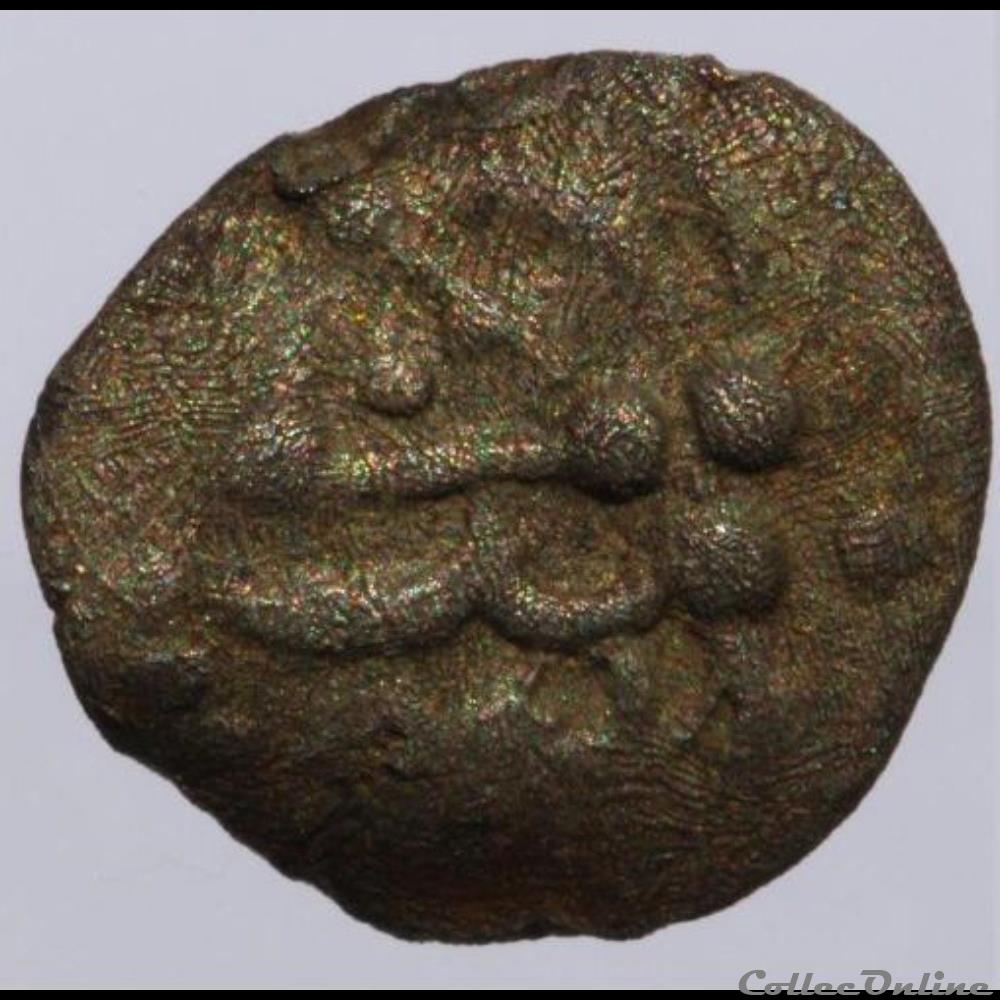 Savès 420 - 423 - Obole à la tête triangulaire monnaie antique gauloise saves 420 423 obole a la tete triangulaire