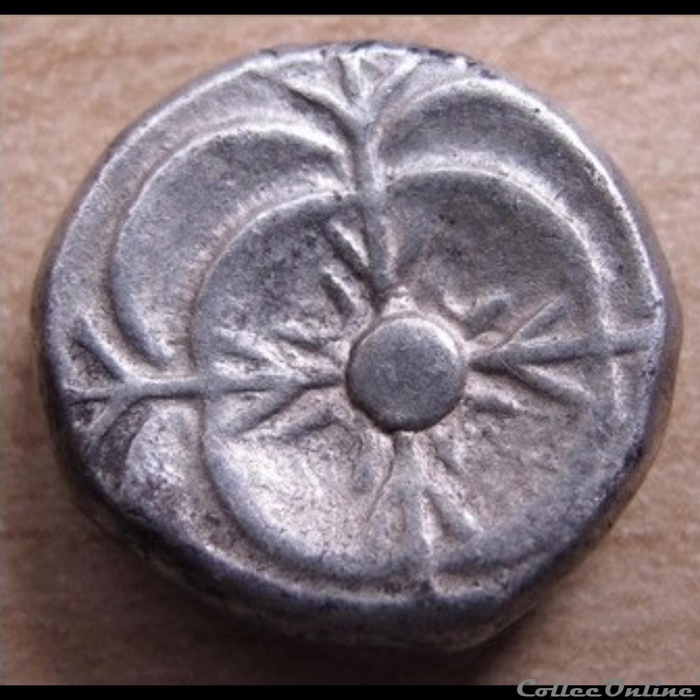 Savès 483 - Drachme imitation de Rhodé monnaie antique gauloise saves 483 drachme imitation de rhode