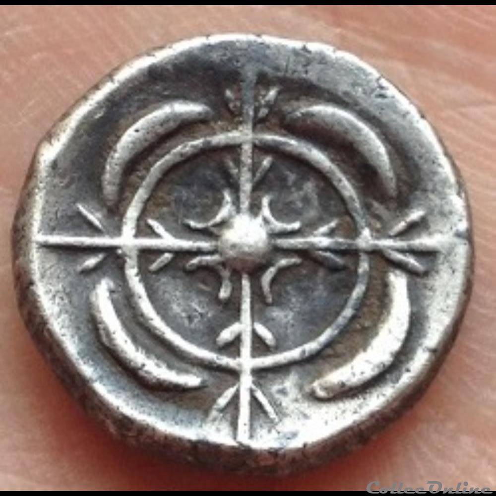 monnaie antique gauloise saves 486 drachme imitation de rhode