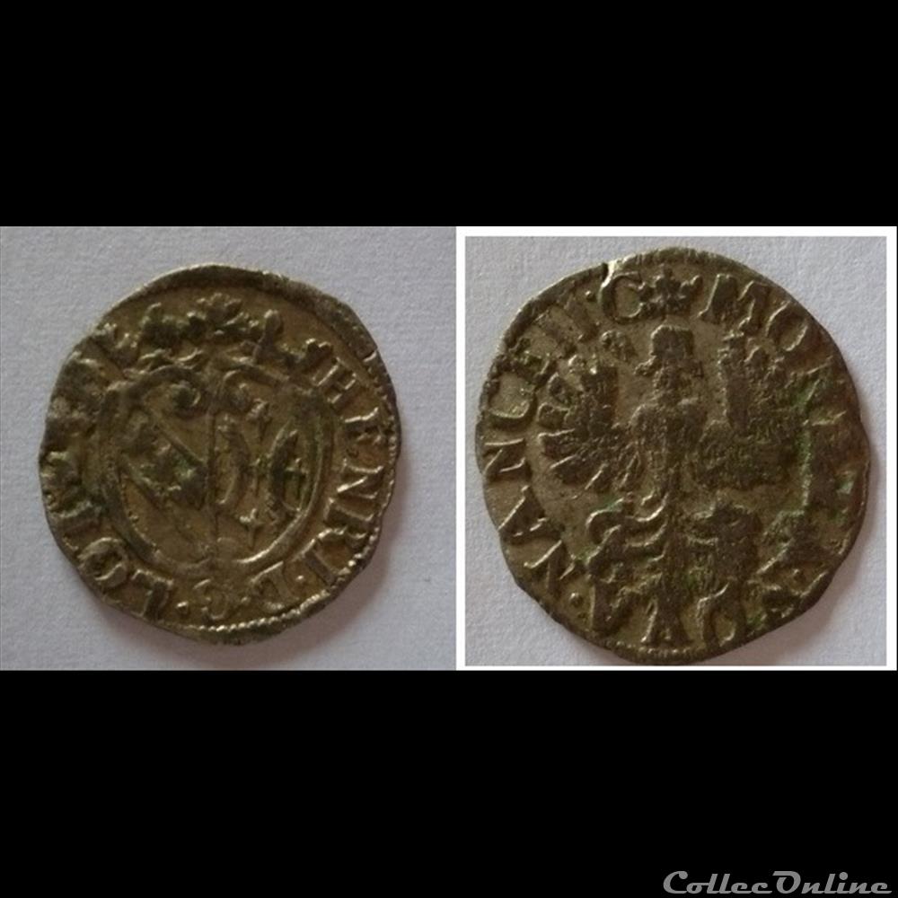 DUCHÉ DE LORRAINE - Demi-Gros Henri I (1608-1618) monnaie france feodale duche de lorraine demi gros henri i 1608 1618