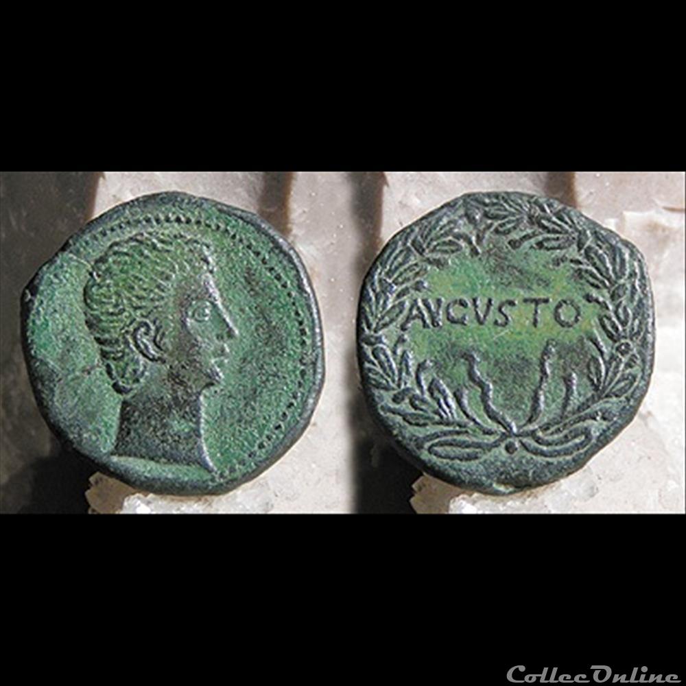 AUGUSTE - As frappé en Syrie monnaie antique av jc romaine provinciale auguste as frappe en syrie