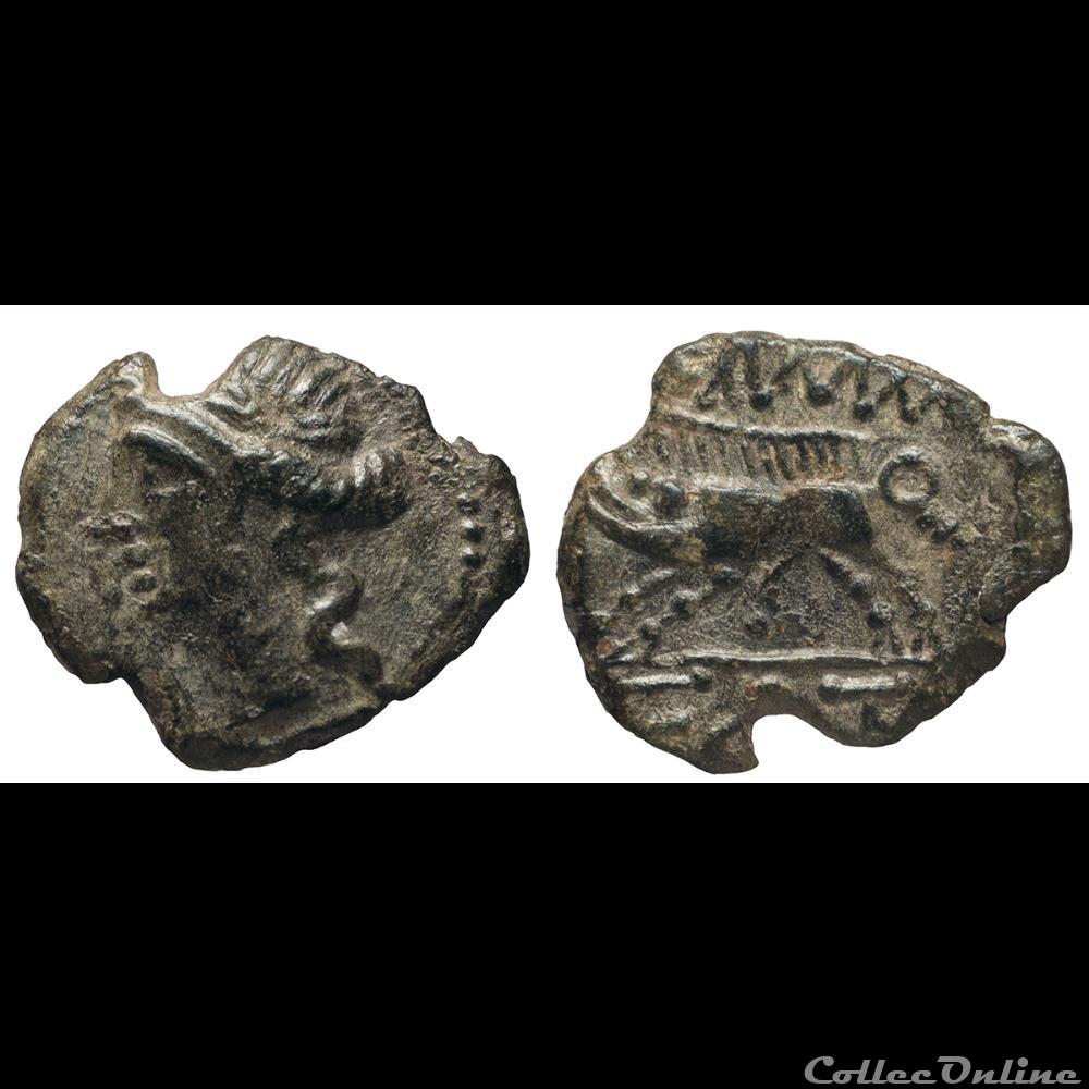 Bronze au sanglier 2 monnaie antique av jc ap gauloise bronze au sanglier 2