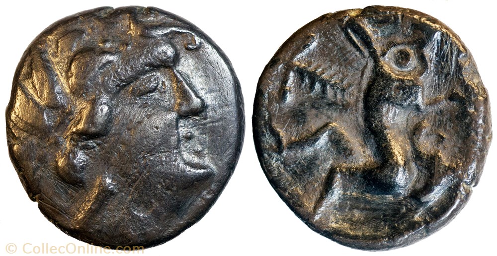 Quinaire ou drachme des Pétrocores monnaie antique av jc ap gauloise quinaire ou drachme des petrocores