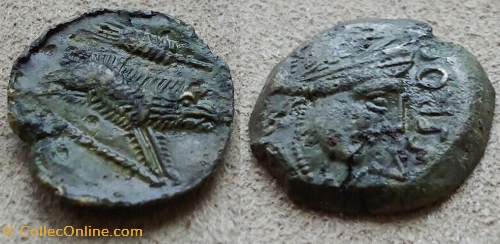 monnaies antiques celtes turons bronze agvssros