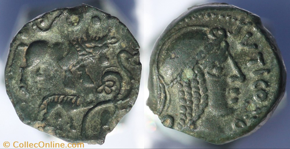 Véliocasses au taureau monnaie antique av jc ap gauloise veliocasses au taureau