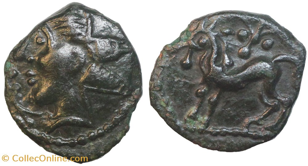Neronken - Bronze au cheval monnaies antiques celtes neronken bronze au cheval