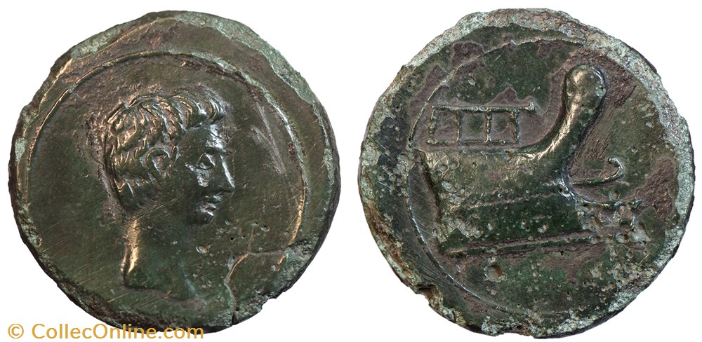Bronze d'Octave monnaie antique jc ap romaine provinciale bronze octave