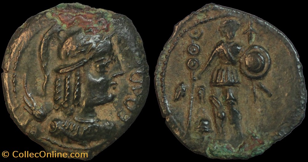 monnaies antiques celtes arvernes bronze au guerrier